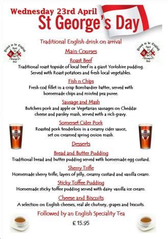 st george's day meal